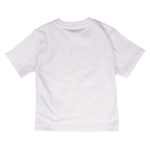 Boys White Tonal Branded S/s T Shirt 36103 by Moschino from Hurleys