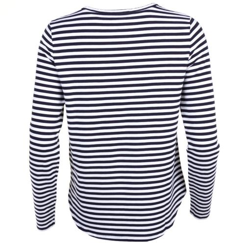 Womens Navy & White Terstripe L/s Tee Shirt 68193 by BOSS Orange from Hurleys