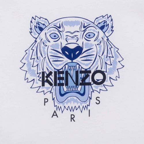 Baby White/Blue Core Tiger S/s T Shirt 95965 by Kenzo from Hurleys