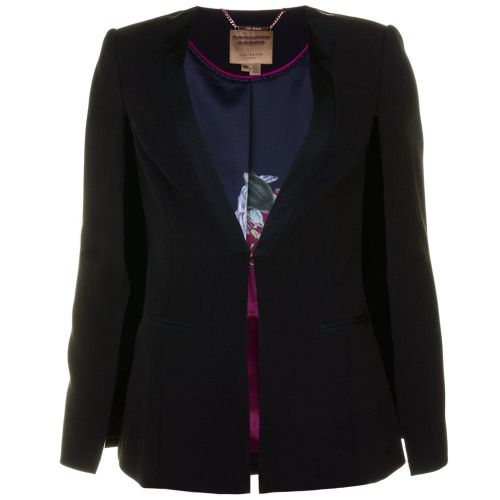 Womens Black Maggyy Ottoman Cape Blazer 62050 by Ted Baker from Hurleys