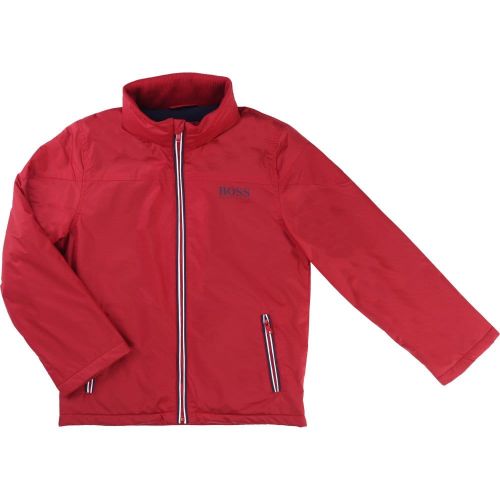 Boys Red Branded Windbreaker Coat 16692 by BOSS from Hurleys