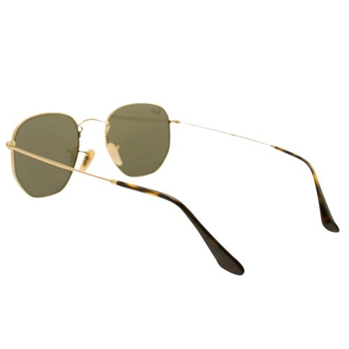 Gold/Green RB3548N Hexagonal Sunglasses 9666 by Ray-Ban from Hurleys