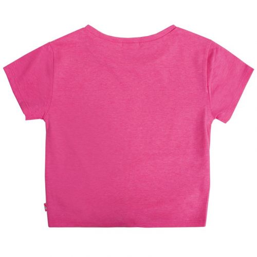 Girls Neon Pink Heart Front Knot S/s T Shirt 104896 by Billieblush from Hurleys