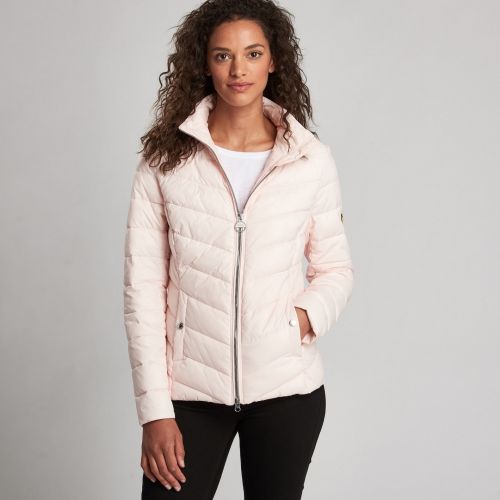 Womens Cameo Pink Aubern Quilted Jacket 56300 by Barbour International from Hurleys