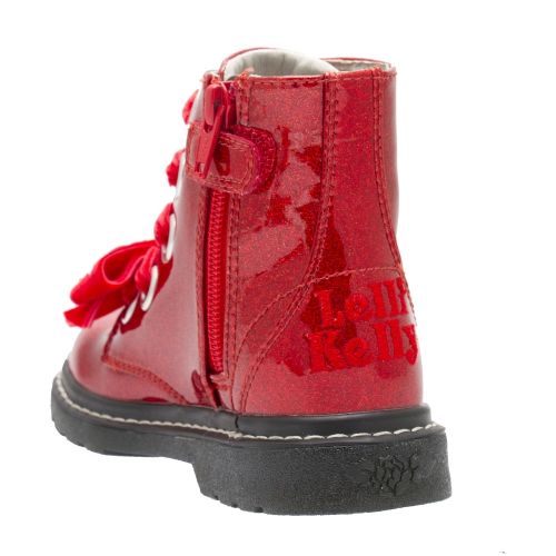 Girls Red Glitter Fior Di Fiocco Bow Boots (26-35) 49280 by Lelli Kelly from Hurleys