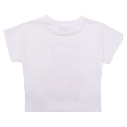 Girls White/Poppy Red Toy Strawberry T Shirt + Short Set 107662 by Moschino from Hurleys