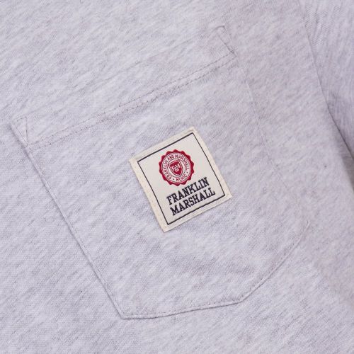 Mens Light Grey Melange Pocket Logo S/s Tee Shirt 7845 by Franklin + Marshall from Hurleys