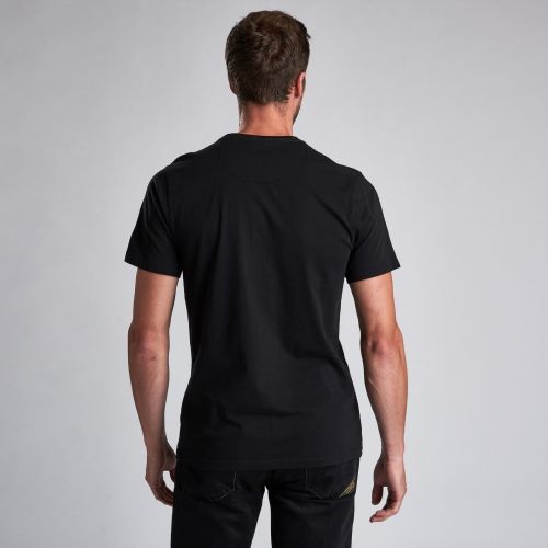 Mens Black Mono Vertical Logo S/s T Shirt 51437 by Barbour International from Hurleys