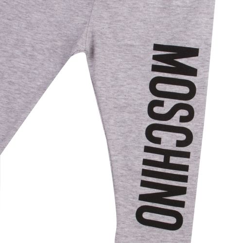 Baby Grey Logo Leggings 42031 by Moschino from Hurleys