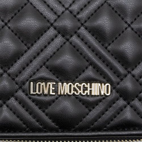 Womens Black Diamond Quilted Chain Small Purse 101427 by Love Moschino from Hurleys