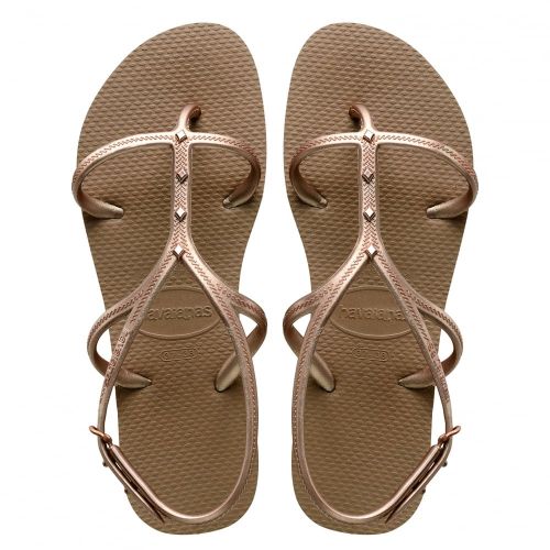Womens Rose Gold Allure Maxi Flip Flops 10287 by Havaianas from Hurleys