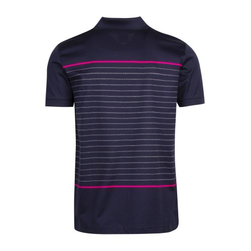 Athleisure Mens Navy Paule 8 Stripe Slim Fit S/s Polo Shirt 74055 by BOSS from Hurleys