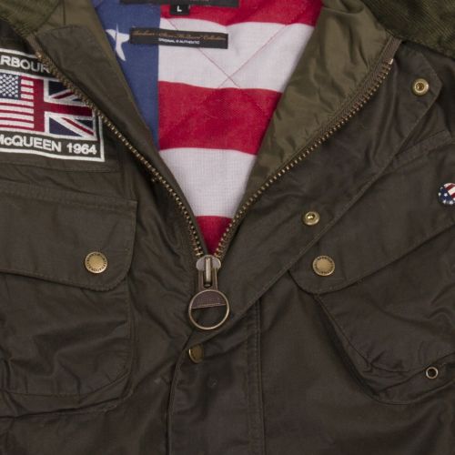 Barbour Steve McQueen™ Jacket Collection Mens Archive Olive Lightweight 9665 Waxed