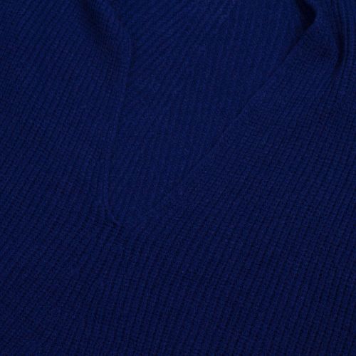 Womens Blue Slouchy V Neck Knitted Jumper 78016 by Emporio Armani from Hurleys