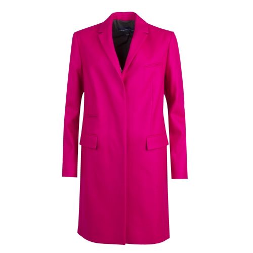 Womens Bright Baked Cherry Platform Felt Tailored Coat 30455 by French Connection from Hurleys