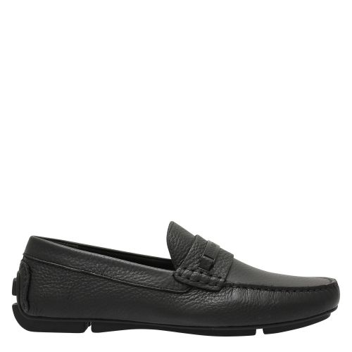 Mens Black Driver Shoes 55628 by Emporio Armani from Hurleys