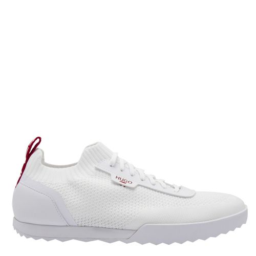 Mens White Matrix_Lowp Knit Trainers 37797 by HUGO from Hurleys