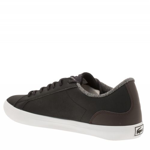 Mens Black Lerond Leather Trainers 34823 by Lacoste from Hurleys