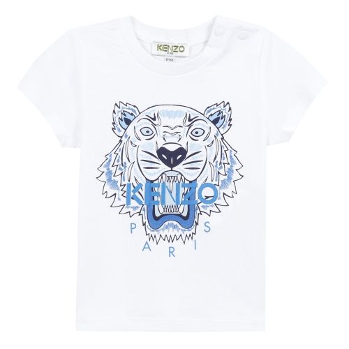 Toddler White/Blue Baby Tiger S/s T Shirt 36424 by Kenzo from Hurleys