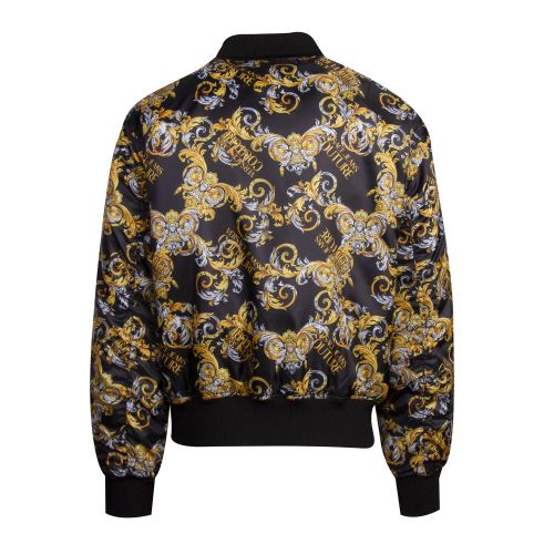 Mens Black Reversible Baroque Bomber Jacket 75723 by Versace Jeans Couture from Hurleys