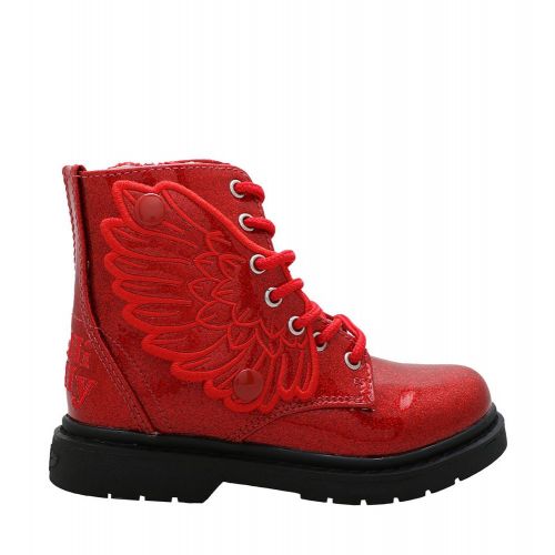 Girls Red Glitter Angel Fairy Wings Boots (26-35) 98473 by Lelli Kelly from Hurleys
