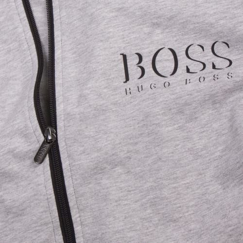 Mens Medium Grey Colourblock Hooded Zip Thru Sweat Jacket 42745 by BOSS from Hurleys
