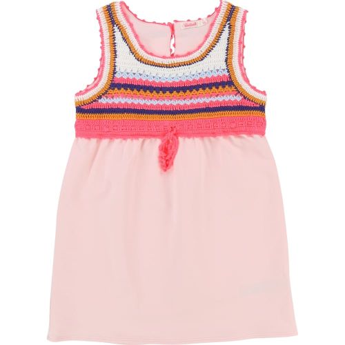 Girls Pink Crochet Detail Dress 22156 by Billieblush from Hurleys