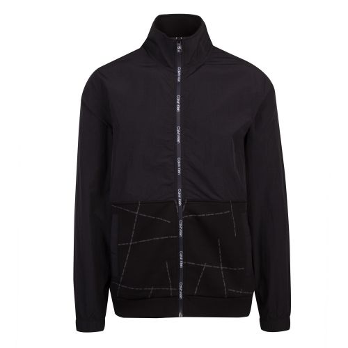 Mens Black Broken Logo Zip Through Jacket 56141 by Calvin Klein from Hurleys
