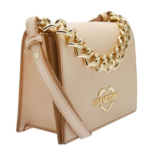 Womens Natural Heart Chain Crossbody Bag 88989 by Love Moschino from Hurleys