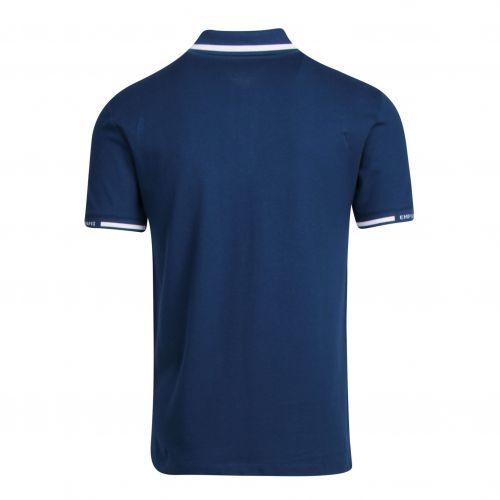 Mens Blue Branded Cuff S/s Polo Shirt 79754 by Emporio Armani from Hurleys