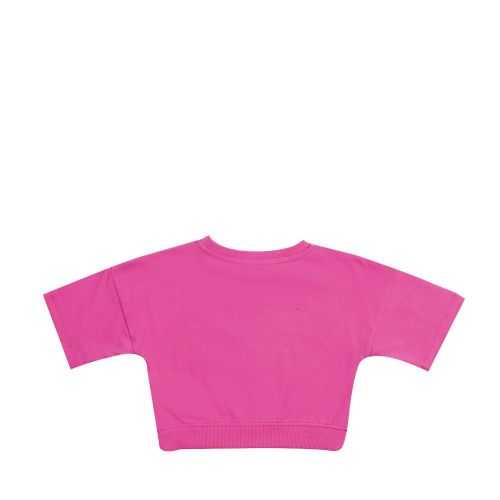 Girls Azalea Pink Toy Cropped Sweat Top 82011 by Moschino from Hurleys