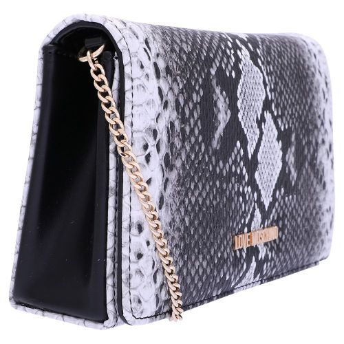 Womens Grey/White/Black Python Crossbody Bag 105818 by Love Moschino from Hurleys