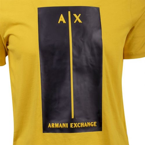 Mens Acid Yellow Branded Line S/s T Shirt 101039 by Armani Exchange from Hurleys