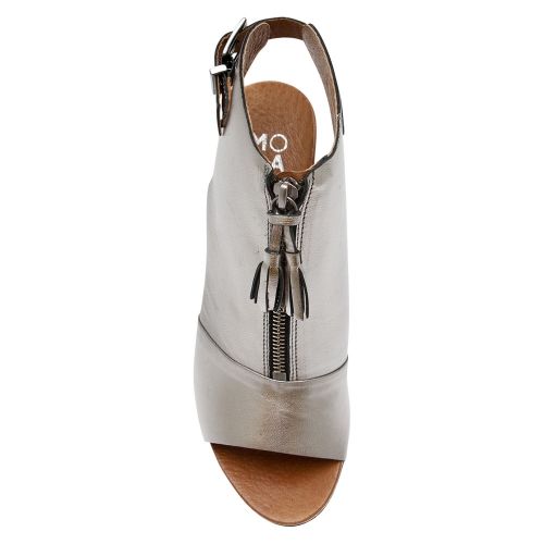 Womens Pewter Loltis Leather Zip Heels 41430 by Moda In Pelle from Hurleys