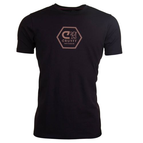 Mens Black Tete 2 S/s Tee Shirt 7980 by Cruyff from Hurleys