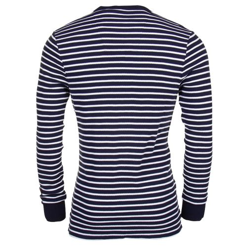 Mens Sartho Blue & Milk Stripe Jirgi striped L/s Tee Shirt 6533 by G Star from Hurleys