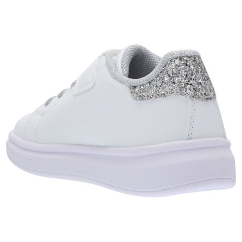 Girls White/Silver Mille Stelle Velcro Dress Trainers (26-35) 106854 by Lelli Kelly from Hurleys