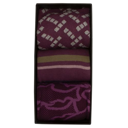 Mens Assorted Pine 3 Pack Socks 30310 by Ted Baker from Hurleys