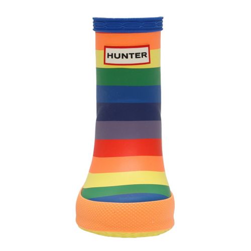 Boys Multicoloured First Classic Rainbow Print Wellington Boots 94205 by Hunter from Hurleys