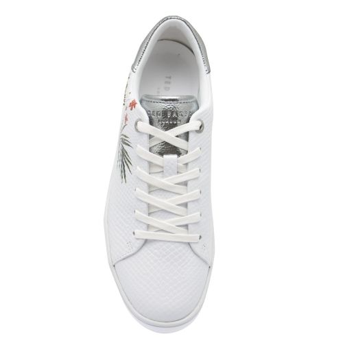 Womens White Penil Embossed Croc Trainers 52961 by Ted Baker from Hurleys