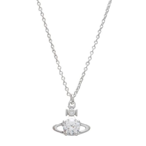 Womens Silver Crystal Reina Pendant 47226 by Vivienne Westwood from Hurleys