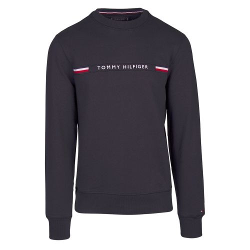 Mens Sky Captain Logo Stripe Crew Neck Sweat Top 39160 by Tommy Hilfiger from Hurleys