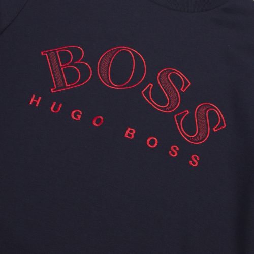 Athleisure Mens Navy Salbo Crew Sweat Top 51515 by BOSS from Hurleys