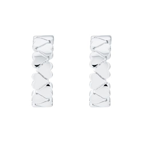 Womens Silver Harleen Heart Small Hoop Studs 43577 by Ted Baker from Hurleys