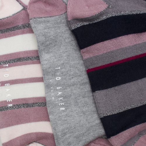 Womens Light Grey/Pink Melpa 3 Pack Sock Gift Set 50701 by Ted Baker from Hurleys