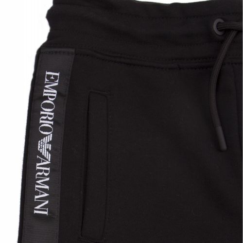 Boys Black Logo Tape Sweat Shorts 38010 by Emporio Armani from Hurleys