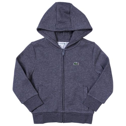 Boys Grey Hooded Zip Sweat Top 63952 by Lacoste from Hurleys