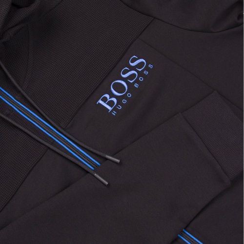 Athleisure Mens Black Saggy Hood Zip-Through Sweat Jacket 26599 by BOSS from Hurleys