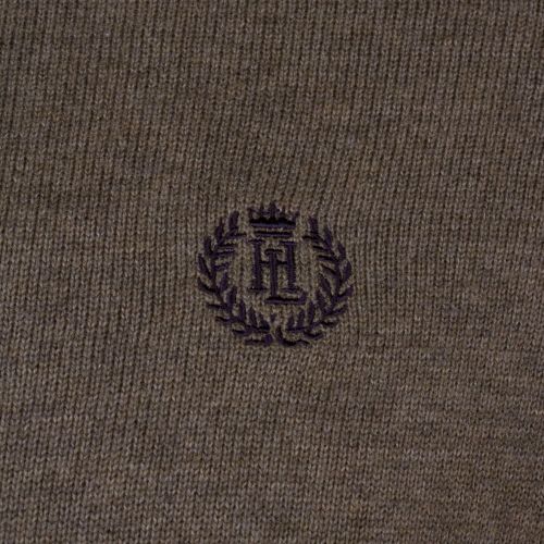 Mens Olive Melange Moray Regular Fit Half Zip Knitted Jumper 65906 by Henri Lloyd from Hurleys
