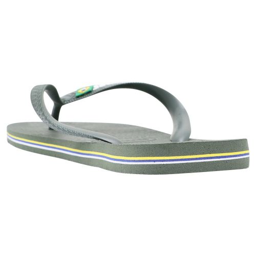 Mens Green Olive Basic Logo Flip Flops 106940 by Havaianas from Hurleys